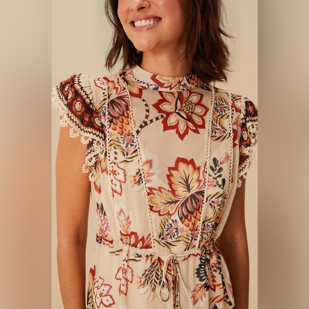 FARM Rio Sand Aura Floral Mini Dress - Picture 13 of 16